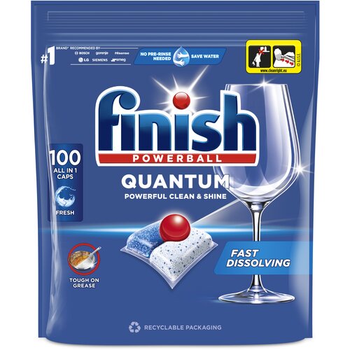 Finish Tablete za mašinsko pranje sudova, Quantum, 100 tableta Cene