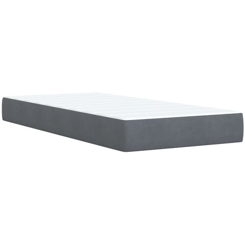 Box spring krevet s madracem tamnosivi 80 x 200 cm bar&amp;scaron;unasti Slike