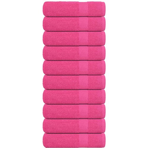 VidaXL Brisače 10 kos roza 100x150 cm 360 gsm 100% bombaž Slike