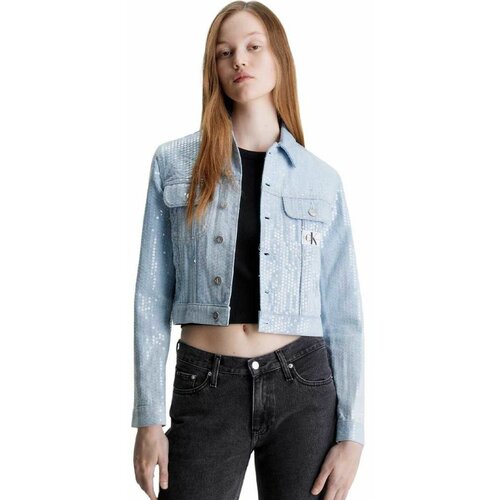 Calvin Klein - - Svetlucava teksas jakna Cene