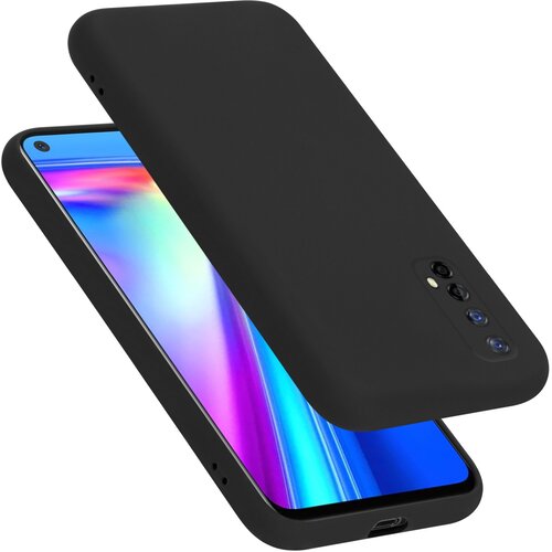  Ohišje, združljiv z Realme v tekoči črni barvi - zaščitni pokrov iz fleksibilnega silikona TPU, (20603952) Cene