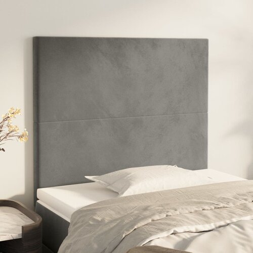  Uzglavlje svijetlosivo 90x5x118/128 cm baršunasto Cene