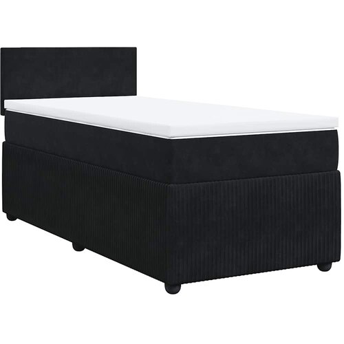Box spring krevet s madracem crni 90x190 cm bar&amp;scaron;unasti Slike