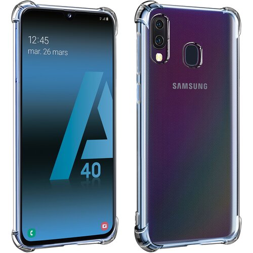 AVIZAR Ovitek iz mehkega silikona za Samsung Galaxy A40 z ojacanimi vogali, odporen proti udarcem - prozoren, (20626552) Cene