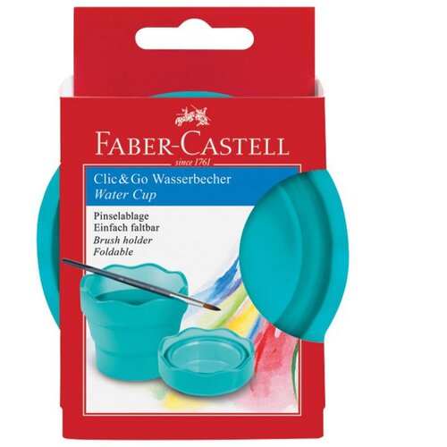 Čaša ZA TEMPERE CLIC&GO FABER-CASTELL 181580 TIRKIZNA BLISTER Cene