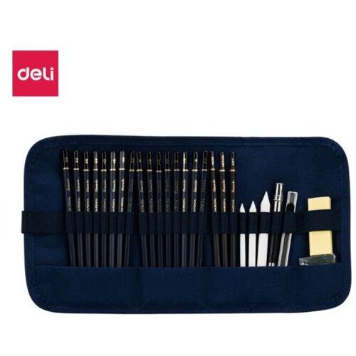 Deli Set olovaka za skiciranje u pernici 27 komada EC27 Cene