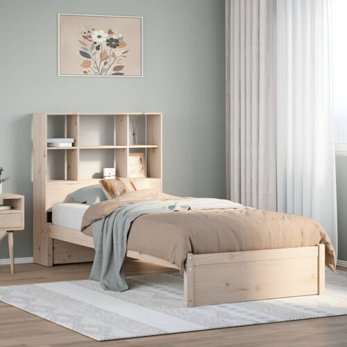 vidaXL Krevet s regalom za knjige bez madraca 90x190 cm od borovine Cene