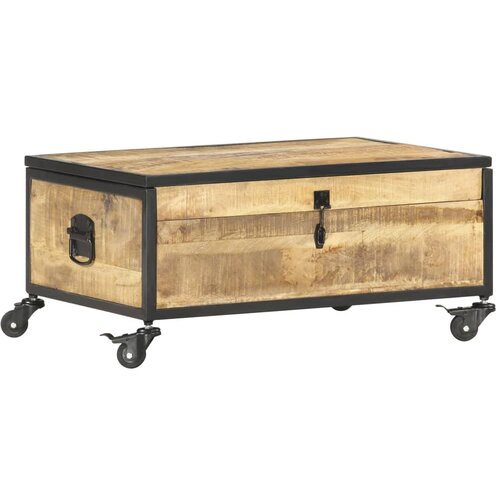 VidaXL Klubska mizica 70x50x33 cm trden mangov les Slike