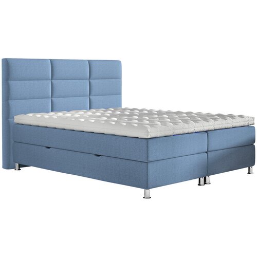 CARRYHOME postelja z vzmetnico 180 cm x 200 cm , tekstil modra Cene