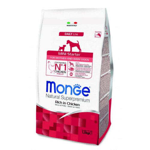 Monge Natural superpremium dog mini starter 1.5 kg Cene