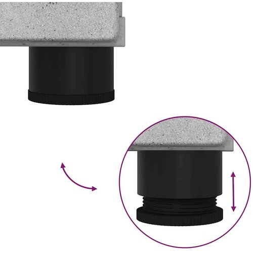 VidaXL set namje&amp;scaron;taja za kupaonicu 3 pcs beton siva 76.5 x 35 x 64 cm Slike