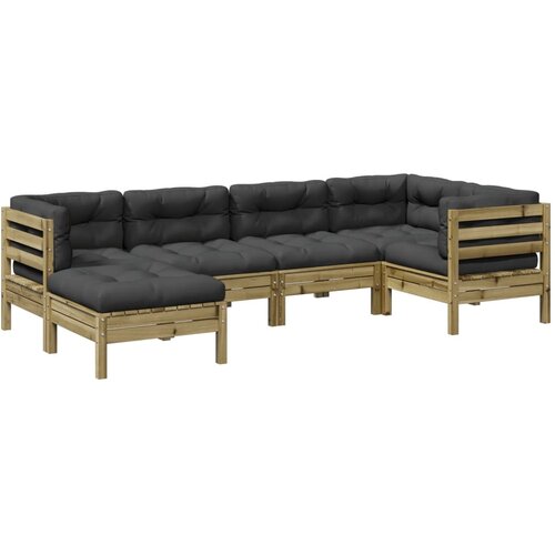  6-dijelni set vrtnih sofa od impregnirane borovine Slike