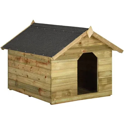 vidaXL Vrtna kućica za pse od impregnirane borovine s pomičnim krovom