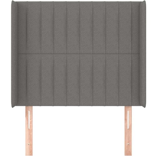  Uzglavlje s u&amp;scaron;ima tamnosivo 83x16x118/128 cm od tkanine Slike