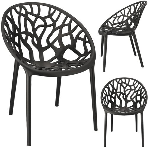 Jumi stol albero, plastika, črna, (22065374) Cene