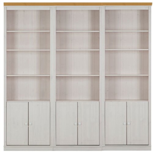 Støraa Bijela biblioteka od masivnog bora 222x223 cm Anita – Cijene