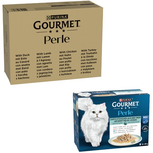  96 x 85 g Mega pakiranje Gourmet Perle + 12 x 85 g mije&scaron;ani izbor gratis! - Pačetina, janjetina, piletina, puretina u umaku Cijene