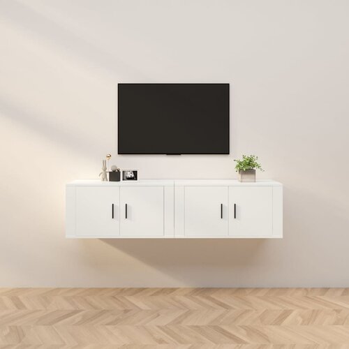 vidaXL Stenska TV omarica 2 kosa bela 80x34,5x40 cm Cene