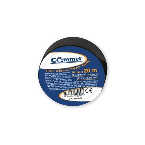 Traka izolir 19mmx20m crna 365-671 Commel Cijene