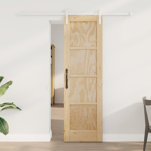 vidaXL Drsna vrata z kompletom opreme 61x198.5 cm iz trdnega borovega lesa, Notranja vrata 'ORKDAL'61x198.5 cm iz trdnega borovega lesa Cene