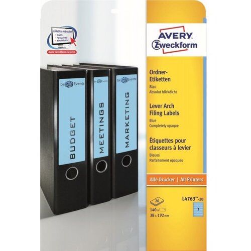 Avery Zweckform Etikete za ozke registratorje 192 x 38 mm Slike
