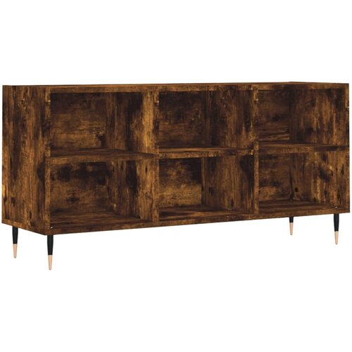 Maison Chic TV omarica - TV stojalo - Televizijska omarica dimljeni hrast 103,5x30x50 cm inženirski les, (21700982) Slike