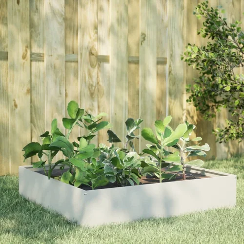 Furnova Vrtna visoka greda bela 100x100x33,5 cm jeklo, (21921049) Furnova Vrtna visoka greda bela 100x100x33,5 cm jeklo, (21921049)