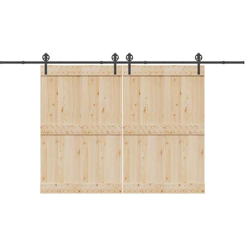  Komplet opreme za drsna vrata 400 cm jeklo črne barve, (22047128) Slike