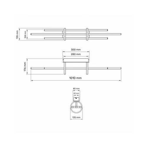  solea 2 luster 36W 3000/4000/6000K crna/zlato Slike