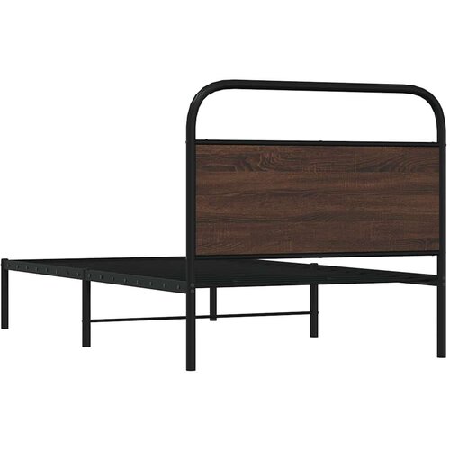 VidaXL Okvir kreveta bez madraca smeđa boja hrasta 100x190 cm drveni Slike