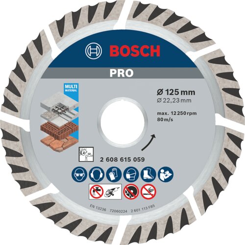 Bosch PRO Multi Material dijamantska rezna ploča 125mm x 22,23mm Cene