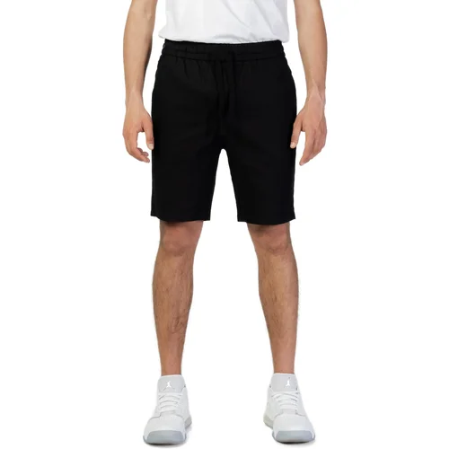 Only & Sons Kratke hlače & Bermuda ONSLINUS SHORTS LINEN MIX GW 1824 NOOS - 22021824 Črna