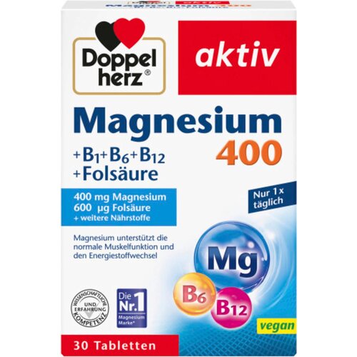  Magnezij 400 + B1 + B6 + B12 + folna kislina - 30 tabl. Slike