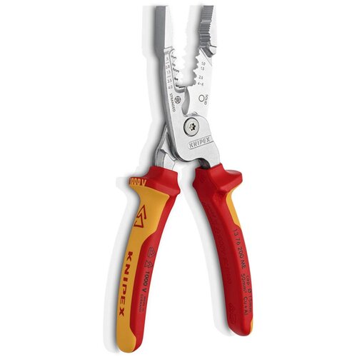 Knipex 1000V vde izolovana kombinovana električarska kle&amp;scaron;ta za skidanje izolacije 200mm (13 76 200 me) Slike