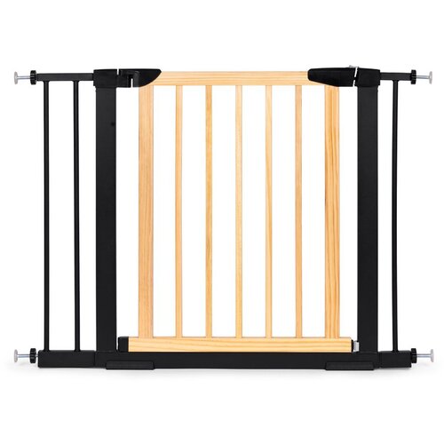 ECO TOYS Sigurnosna ograda, 74-100 cm, za stepenice i vrata, metal i drvo, dodatni paneli, Slike