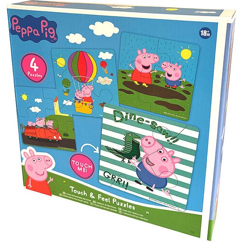  Senzorne uganke Peppa Pig &amp;ndash; 4 sestavljanke za otroke 18+ mesecev Slike
