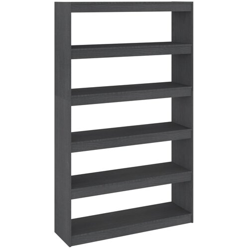 Maison Chic Knjižna omara - Knjižni regal za razdelitev prostora siva 100x30x167,5 cm, (21725080) Slike