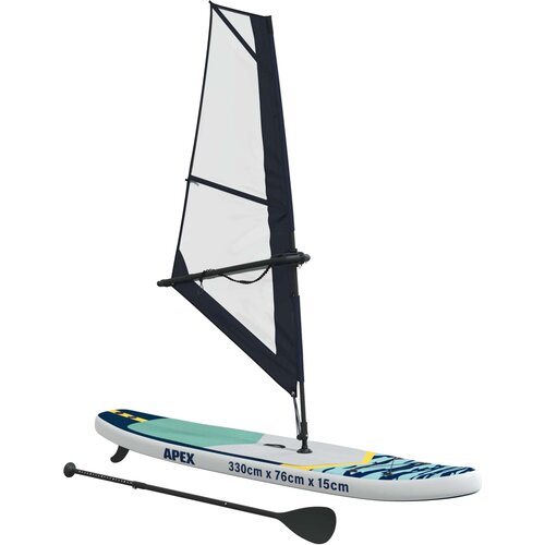  Naduvivi SUP s jedrom APEX 330 x 76 x 15 cm Plava za Slike