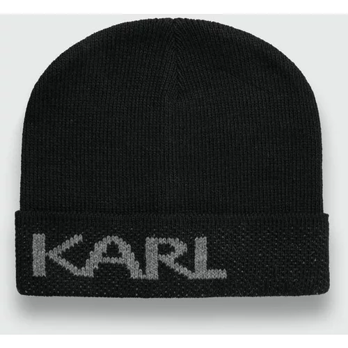 Karl Lagerfeld Kapa s dodatkom vune boja: crna