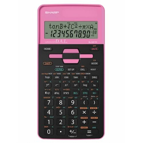 Sharp Kalkulator tehnički 10mesta 273 funkcije el-531thb-pk crno roze blister Slike