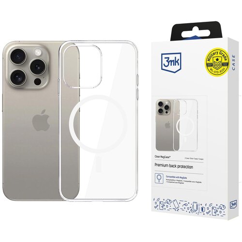 3mk CLEAR MAGCASE ZA APPLE IPHONE 15 PRO MAX ZAŠČITA ZA TELEFON, (5000299230) Cene