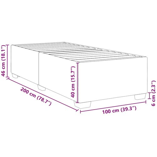  Okvir za krevet plavi 100x200 cm bar&amp;scaron;unasti Slike