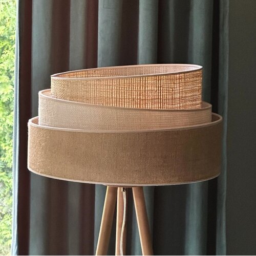  duolla - podna lampa yute trio 1xE27/15W/230V prečnik 45 cm braon/siva/bež Slike