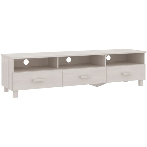 Maison Chic TV omarica - TV stojalo - Televizijska omarica HAMAR bela 158x40x40 cm trdna borovina, (21701946) Cene