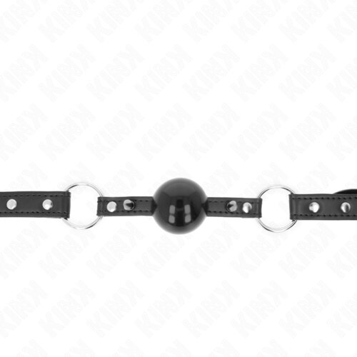 Kink Gag With Tip Rivet And Snap Lock Black (4 Cm) Slike