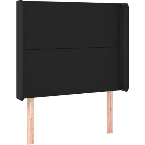 Maison Chic posteljno vzglavje - vzglavna omarica - nočna omarica z u&amp;scaron;esi črno 83x16x118/128 cm umetno usnje, (21712647) Slike
