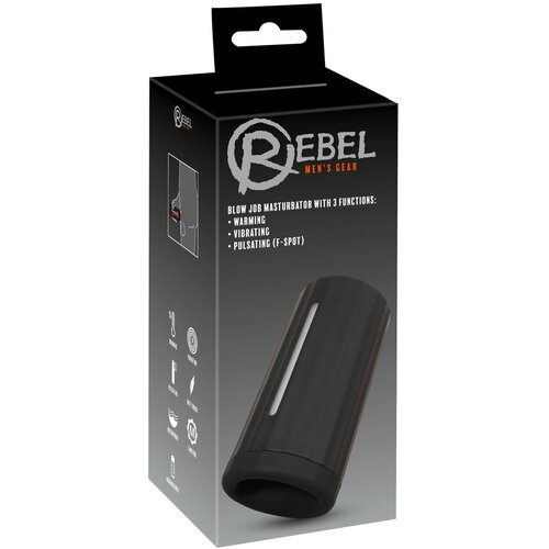 Rebel Blow Job Masturbator with 3 Functions Black Slike