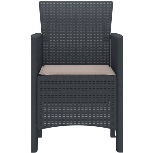  Vrtna stolica 4 pcs Antracit 53 x 49 x 85 cm Polipropilen Slike