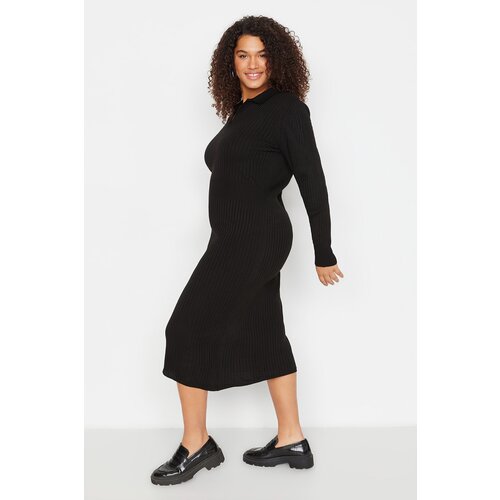 Trendyol Curve Black Polo Neck Sweater Dress Cene