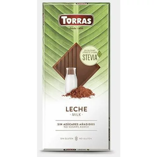 Torras Mliječna čokolada zaslađena eritritolom i stevijom 100 G